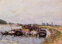 Sisley, Alfred - Barge Garage at Saint-Mammes